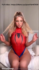 Not Billie Eilish plays with toy in Spiderman suit-preview