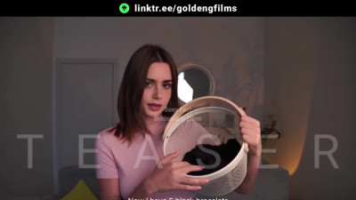 Lily Collins - These Bodystockings and my Voice will Make You Cum! (Preview)
